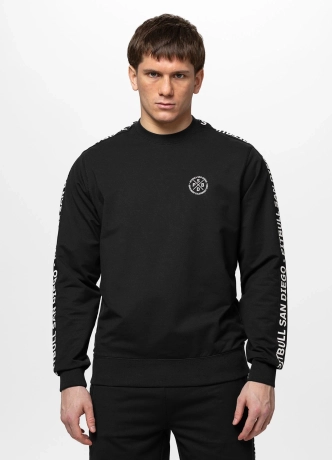 Bluza męska bez kaptura Pit Bull Tape Parker czarna