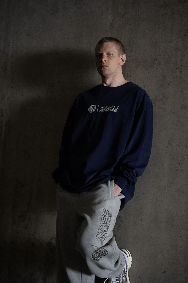 Spodnie dresowe męskie Baggy Mass DNM Crucial szare