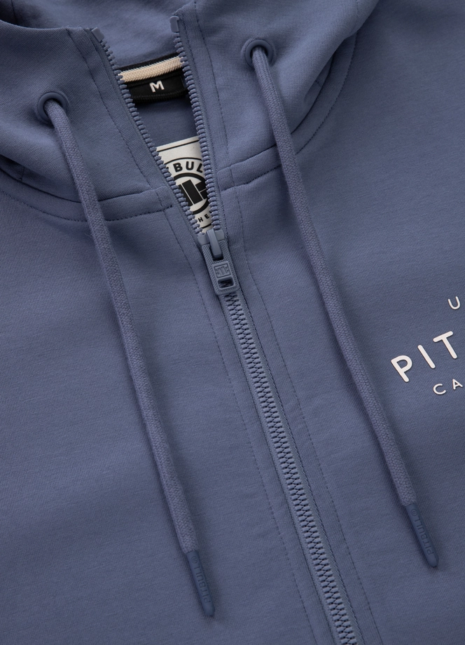 Bluza męska z kapturem Pitbull Pit Bull Sampson ZIP niebieska