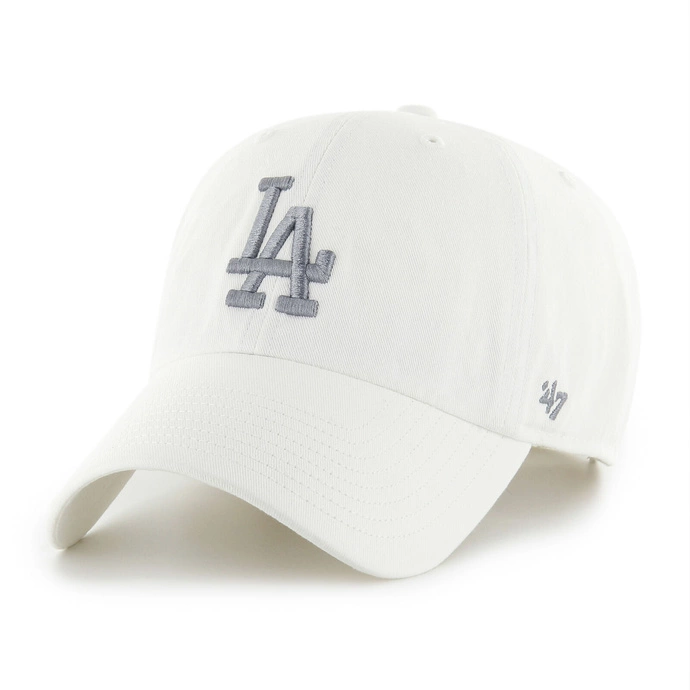 Czapka z daszkiem 47 Brand Los Angeles Dodgers White Clean Up biała