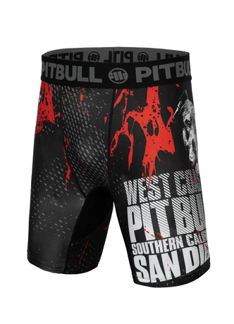 Spodenki kompresyjne Pit Bull Compression Shorts Blood Dog 2 czarne