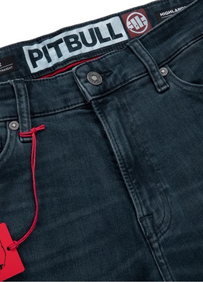 Spodenki szorty jeans męskie Pitbull Dark Wash Highlander granatowe