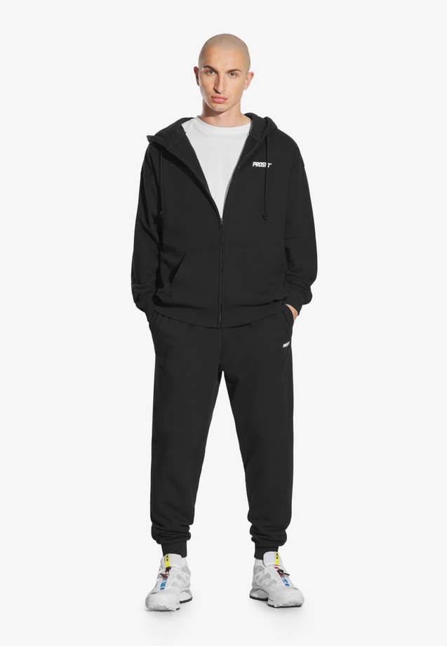 Bluza męska rozpinana z kapturem Prosto Logo czarna