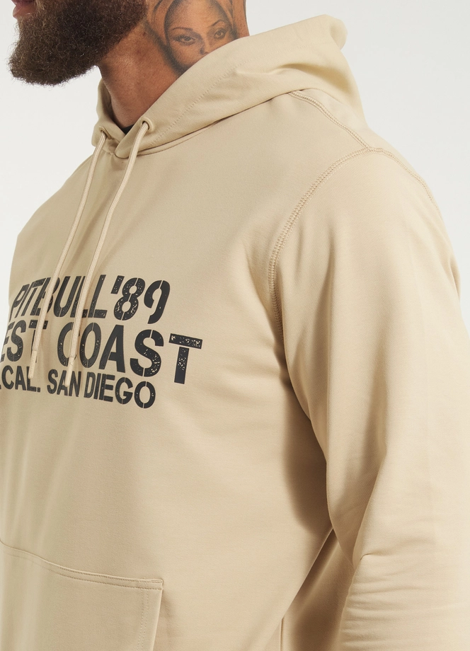 Bluza męska z kapturem Pitbull Pit Bull Driving beżowa