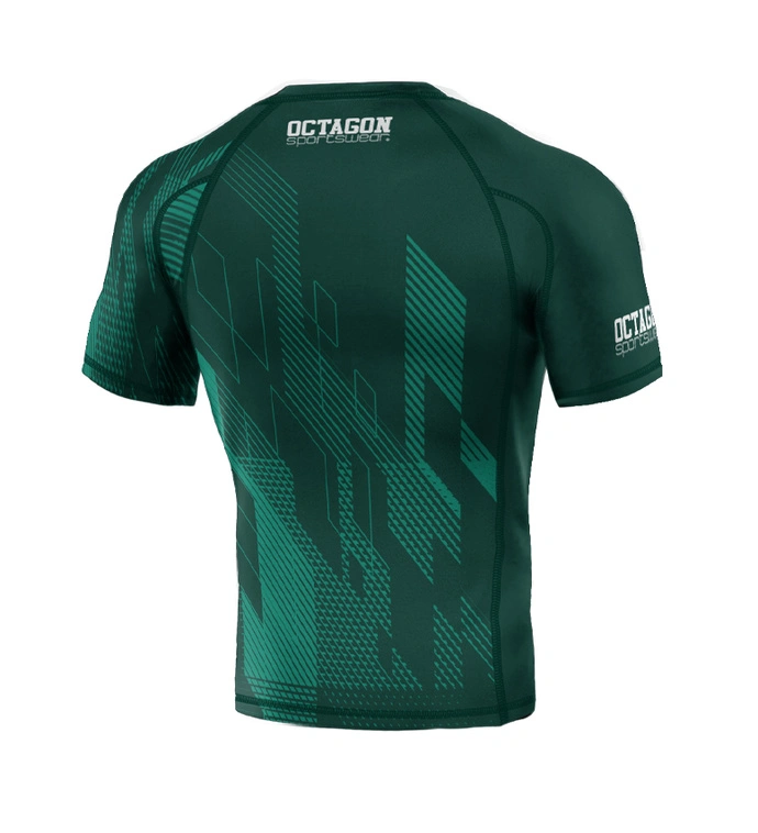 Koszulka męska rashguard Octagon PREMIUM Diamond zielony
