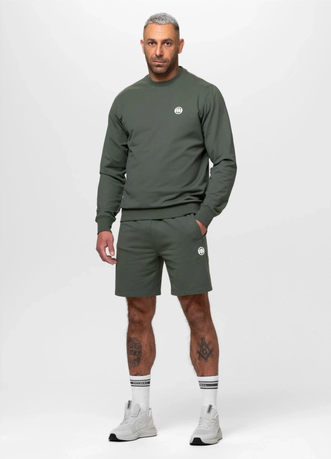 Spodenki szorty dresowe męskie Pitbull Nugget Small Logo zielone