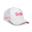 Czapka z daszkiem z siatką Capslab Barbie unisex biało/różowa
