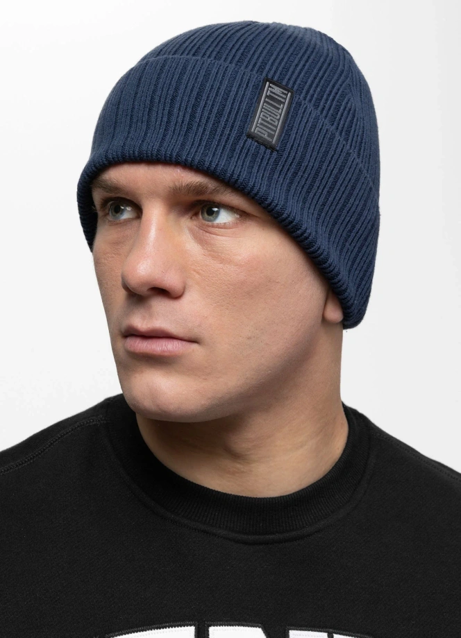 Czapka zimowa Pitbull Beanie Silvas Pitbull TM granatowa