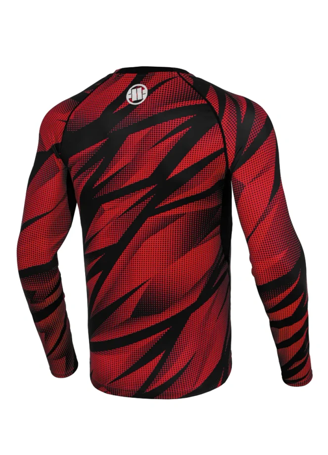 Koszulka męska rashguard Pit Bull Pitbull Longsleeve Dot Camo II czerwona