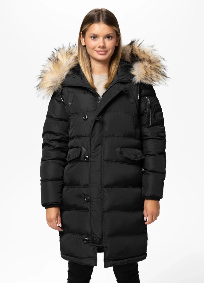 Kurtka damska zimowa parka Pit Bull Queenston czarna