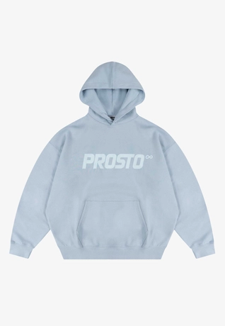 Bluza męska z kapturem Prosto Big Log Infinity jasno niebieska