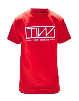 Koszulka T-shirt męski TiW Wear TIW Box Logo czerwona