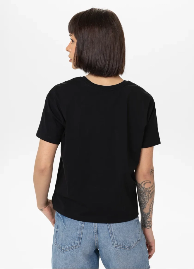 Koszulka damska T-shirt oversize Pit Bull Heart czarna