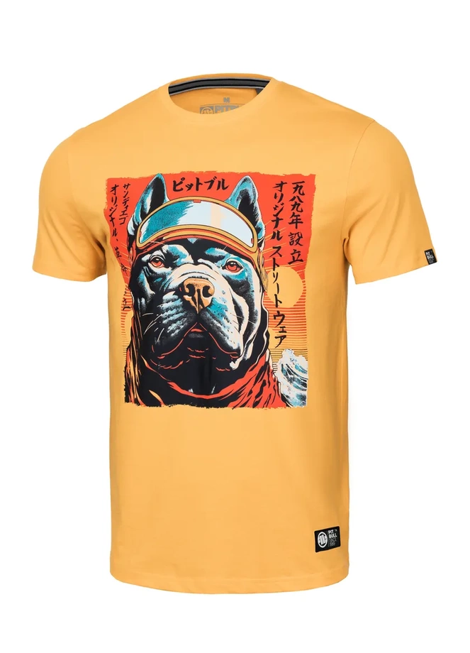 Koszulka męska T-Shirt Pit Bull Pitbull Fuji żółta