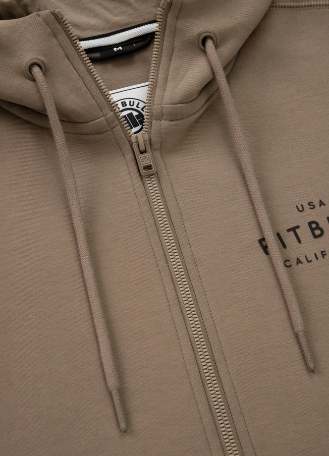 Bluza męska rozpinana z kapturem Pit Bull Sampson 25 ZIP beżowa