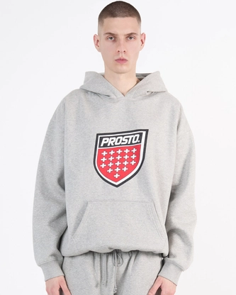 Bluza męska z kapturem Prosto Infine szara