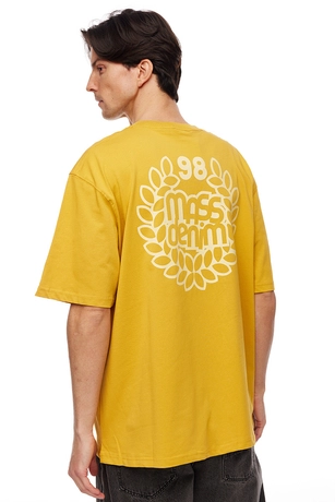 Koszulka męska t-shirt Mass Dnm Base Back żółta