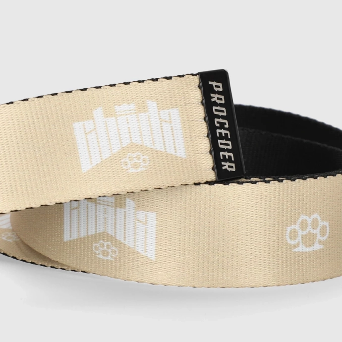 Pasek parciany Chada Proceder Kastet Logo beżowy