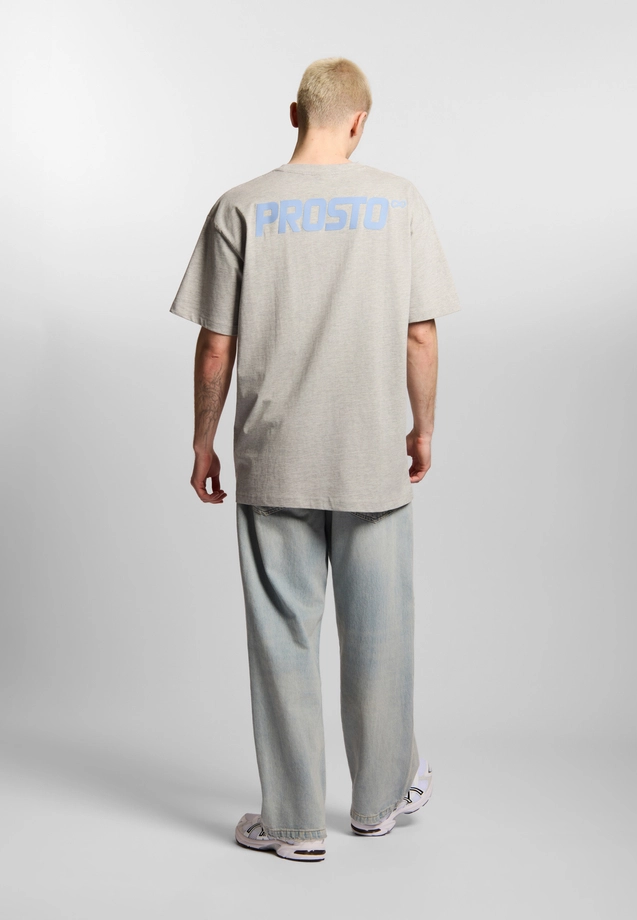Koszulka męska t-shirt oversize Prosto Big Log Infinity szara