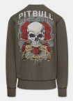 Bluza męska bez kaptura Pitbull Santa Muerte ciemna oliwka