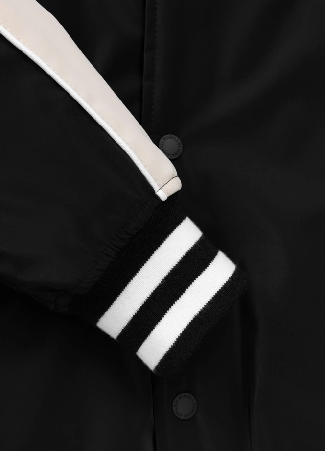 Kurtka męska przejściowa bejsbolówka Pit Bull Manolito czarno/biała