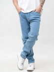 Spodnie męskie Jeans Jigga Wear Mini Haft Logo jasne niebieskie