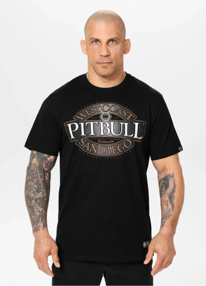 Koszulka męska T-Shirt Pit Bull Pitbull Tommy Gun czarna