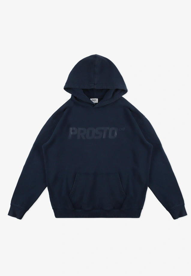 Bluza męska streetwear z kapturem Prosto Big Log granatowa