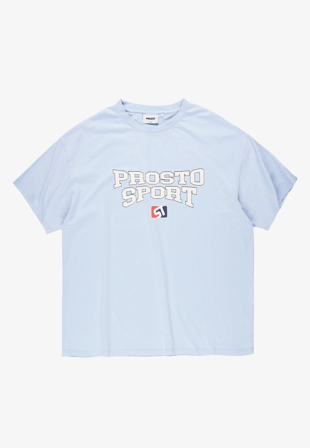 Koszulka męska t-shirt Prosto Sport jasno niebieska