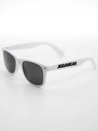 Okulary przeciwsłoneczne Jigga Wear Name Wayfarer biało/czarne