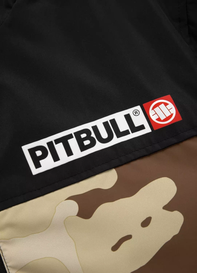 Kurtka męska wiosenna przejściowa Pit Bull Horizon Windbreaker wiatrówka piaskowa camo