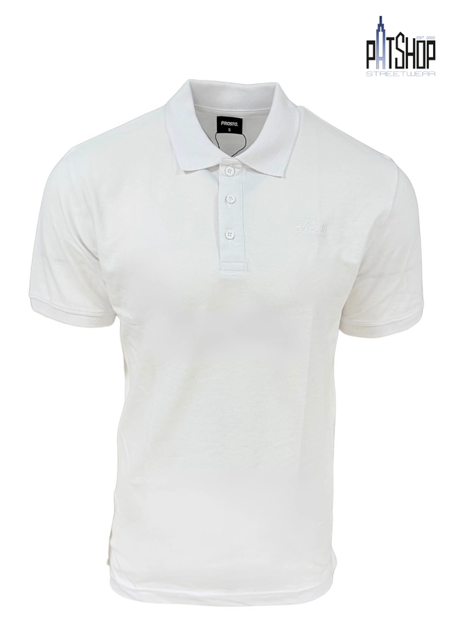 Koszulka męska Polo Prosto Lior biała