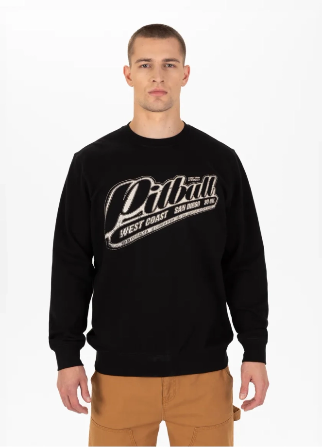 Bluza męska bez kaptura Pitbull Black Brand czarna