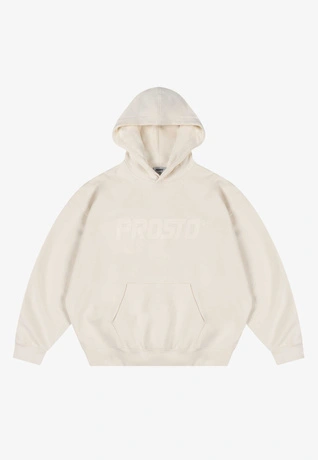 Bluza męska z kapturem Prosto Big Log Infinity kremowa