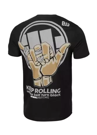 Koszulka męska T-Shirt Pit Bull Keep Rolling czarna