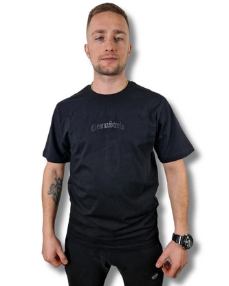 Koszulka męska T-shirt Ciemna Strefa CS Gotyk Logo czarna