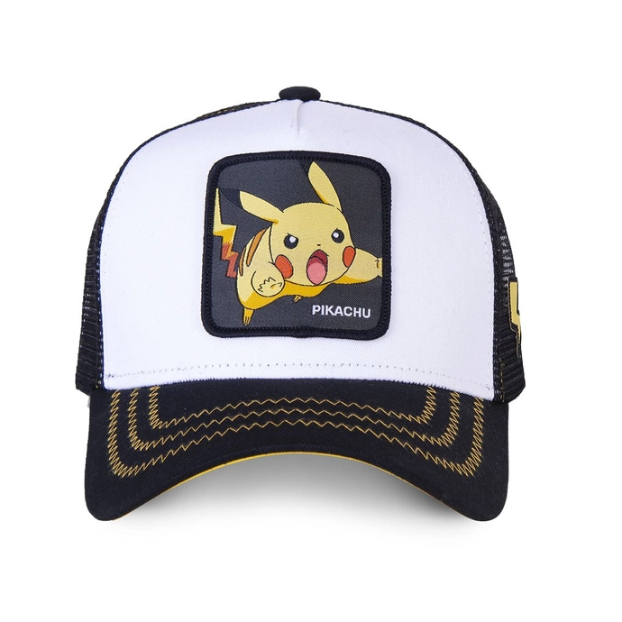 Czapka z daszkiem Capslab Pikachu biało/czarna