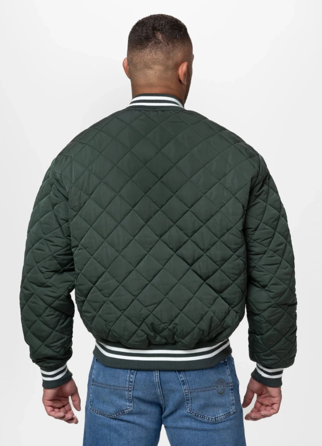 Kurtka męska przejściowa bejsbolówka Pit Bull Jupiter zielona