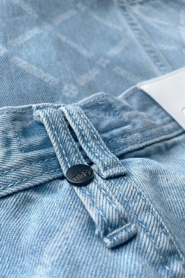 Spodnie męskie Jeans Extra Baggy Mass Denim Monogram jasno niebieskie
