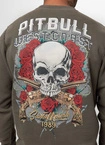 Bluza męska bez kaptura Pitbull Santa Muerte ciemna oliwka