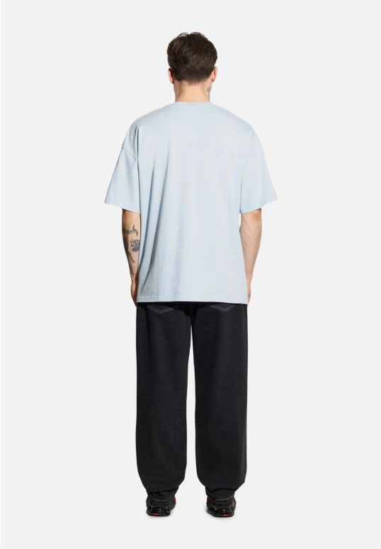 Koszulka męska t-shirt oversize Prosto Box 2.0 jasno niebieska