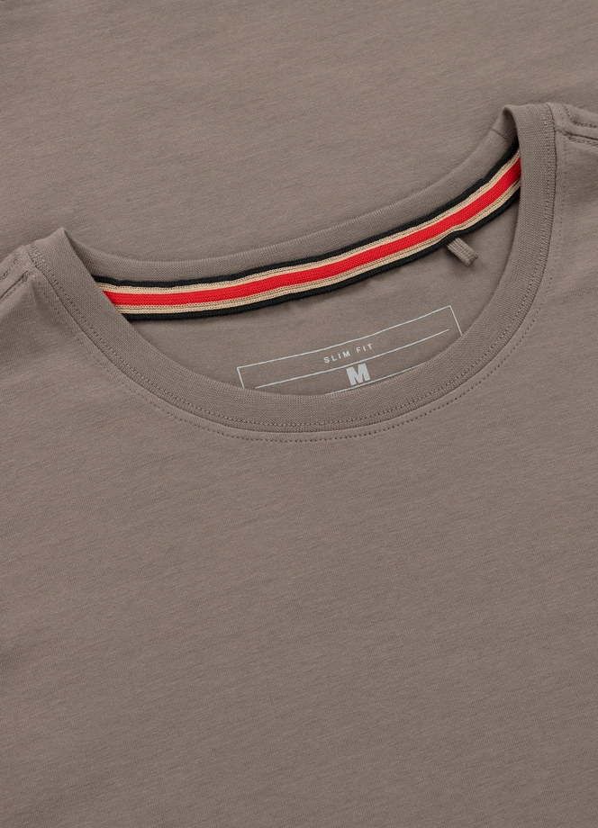 Koszulka męska T-Shirt Pit Bull Pitbull USA CAL Slim Fit taupe