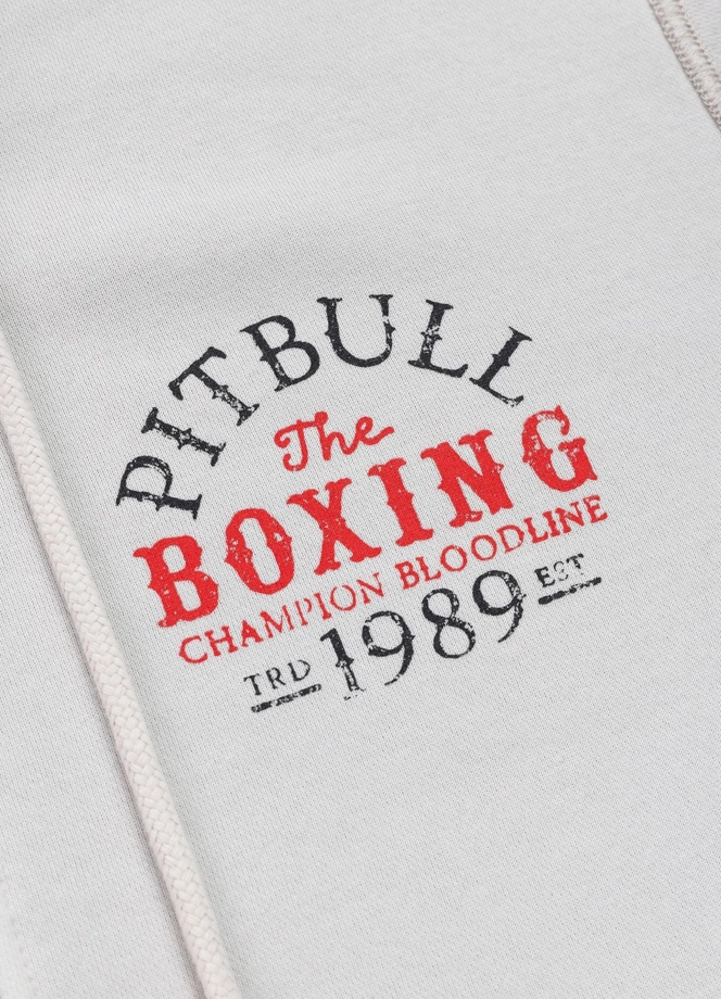 Bluza męska rozpinana z kapturem Pitbull Champion Bloodline biała