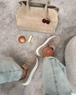 Buty sneakersy damskie Olavoga Kasato beżowe