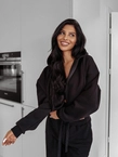 Bluza damska z kapturem rozpinana oversize Olavoga Overcast czarna