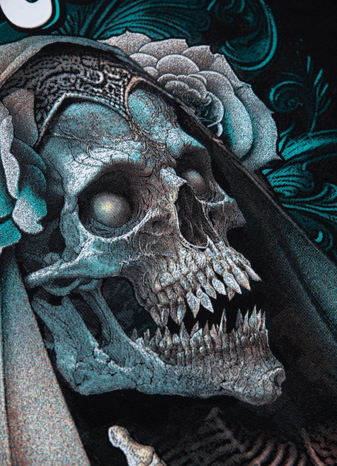 Bluza męska z kapturem Pitbull Pit Bull Santa Muerte hooded czarna