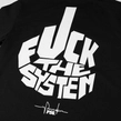 Koszulka męska T-shirt Dudek P56 Fuck The System DZZ czarna