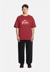 Koszulka męska t-shirt oversize Prosto Bull czerwona