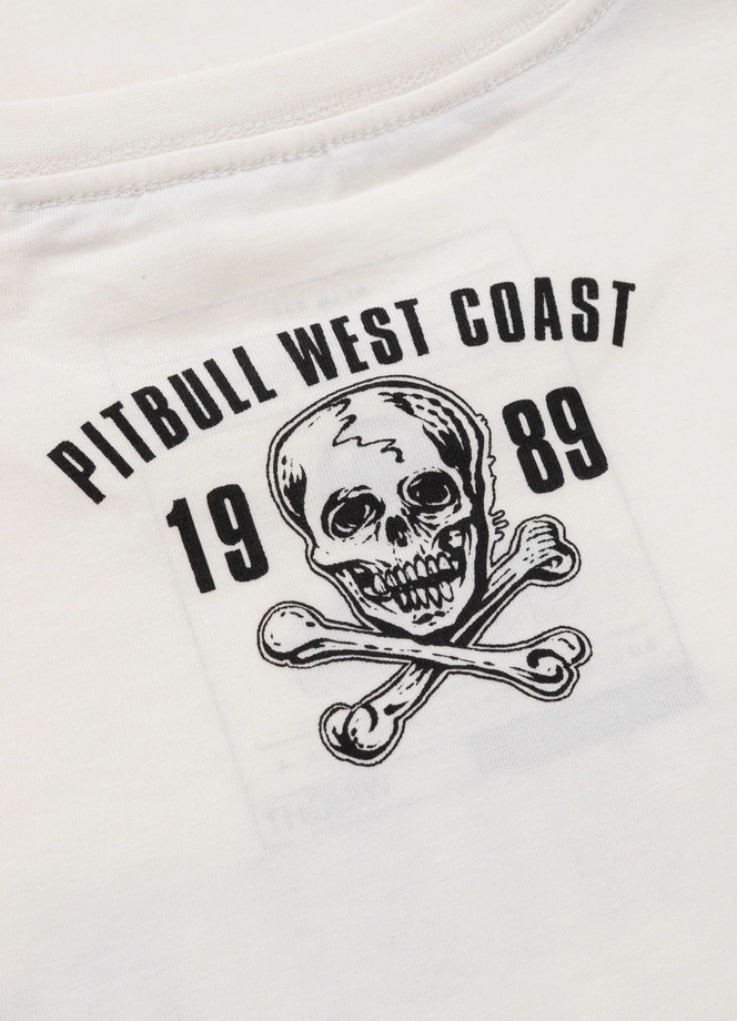 Koszulka męska T-Shirt Pit Bull Pitbull Oldschool Razor Slim Fit biała