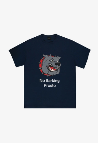 Koszulka męska t-shirt oversize Prosto NoBarking granatowa